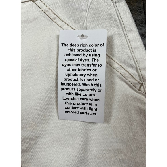 NWT Logo Lori Goldstein Boyfriend Straight Leg, White Jeans, Size 16T - Picture 7 of 8